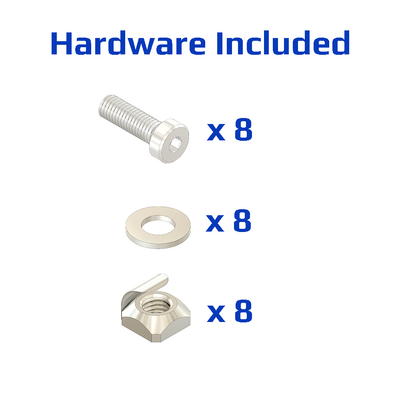 33-9090-7SS MODULAR SOLUTIONS MOUNTING FOOT 4 SIDED FOR 90 X 90 WITH STAINLESS STEEL HARDWARE FULLY ENCLOSED AND SHORT